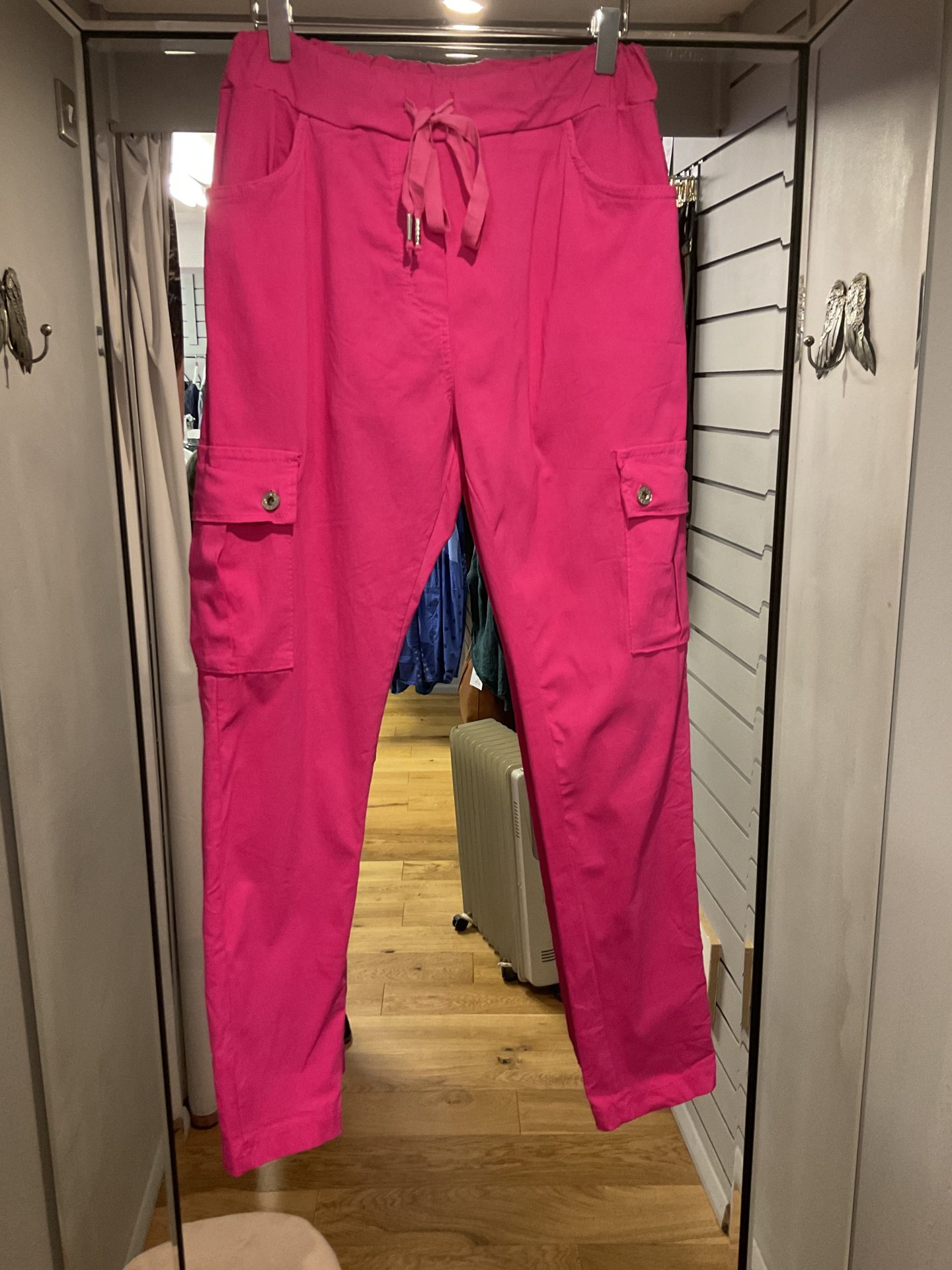 Plt Shape Hot Pink Buckle Cargo Wide Leg Trousers  PrettyLittleThing